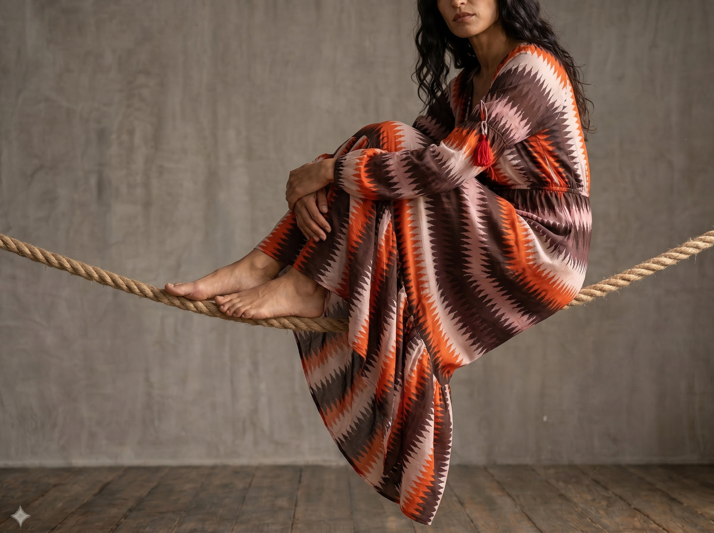 Ikat Flame Dress by Yashu e Prem