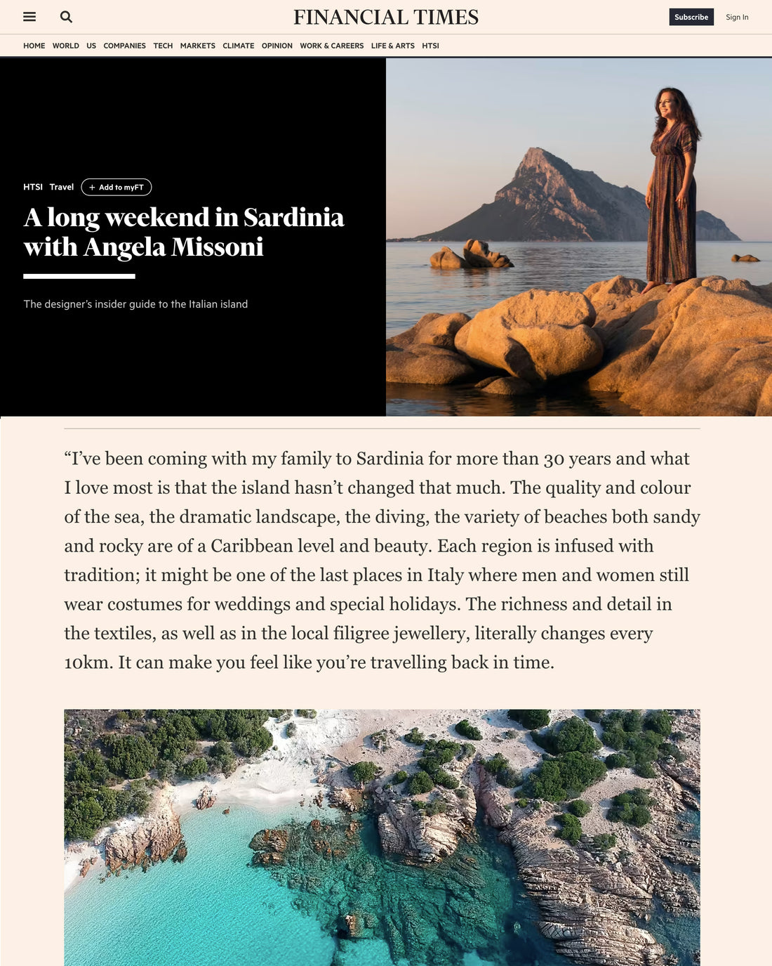 Financial Times - Sardinia 