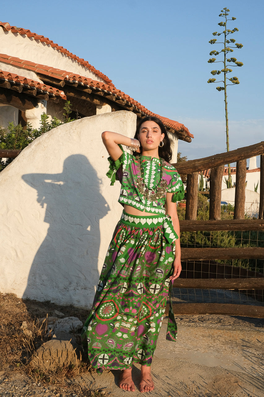 Rainbow Folk Skirt