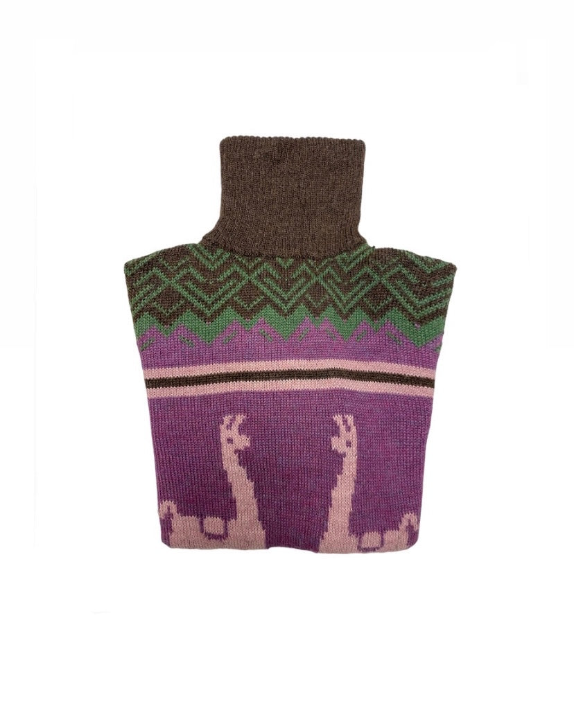 Llama high neck alpaca sweater
