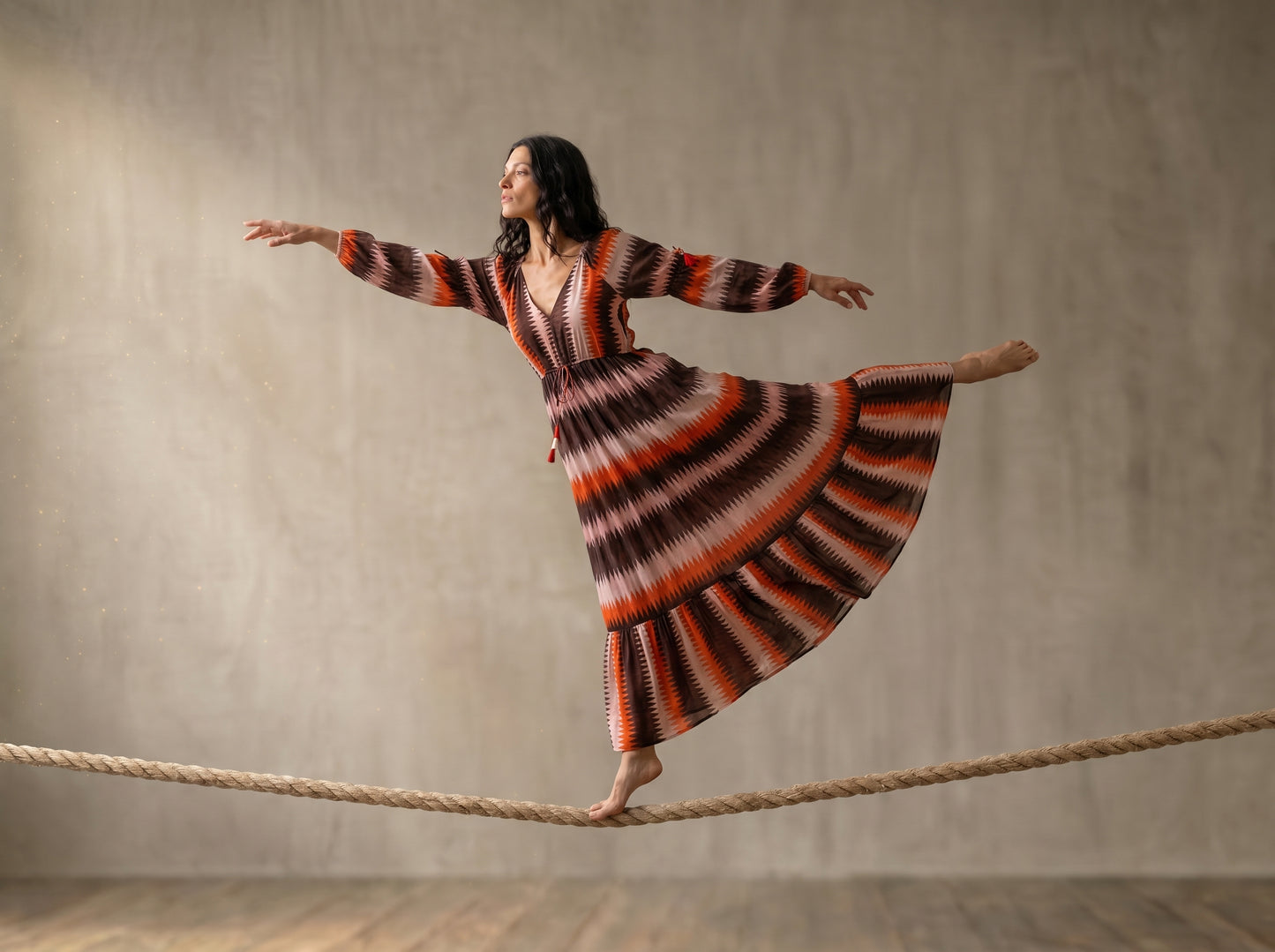 Ikat Flame Dress by Yashu e Prem