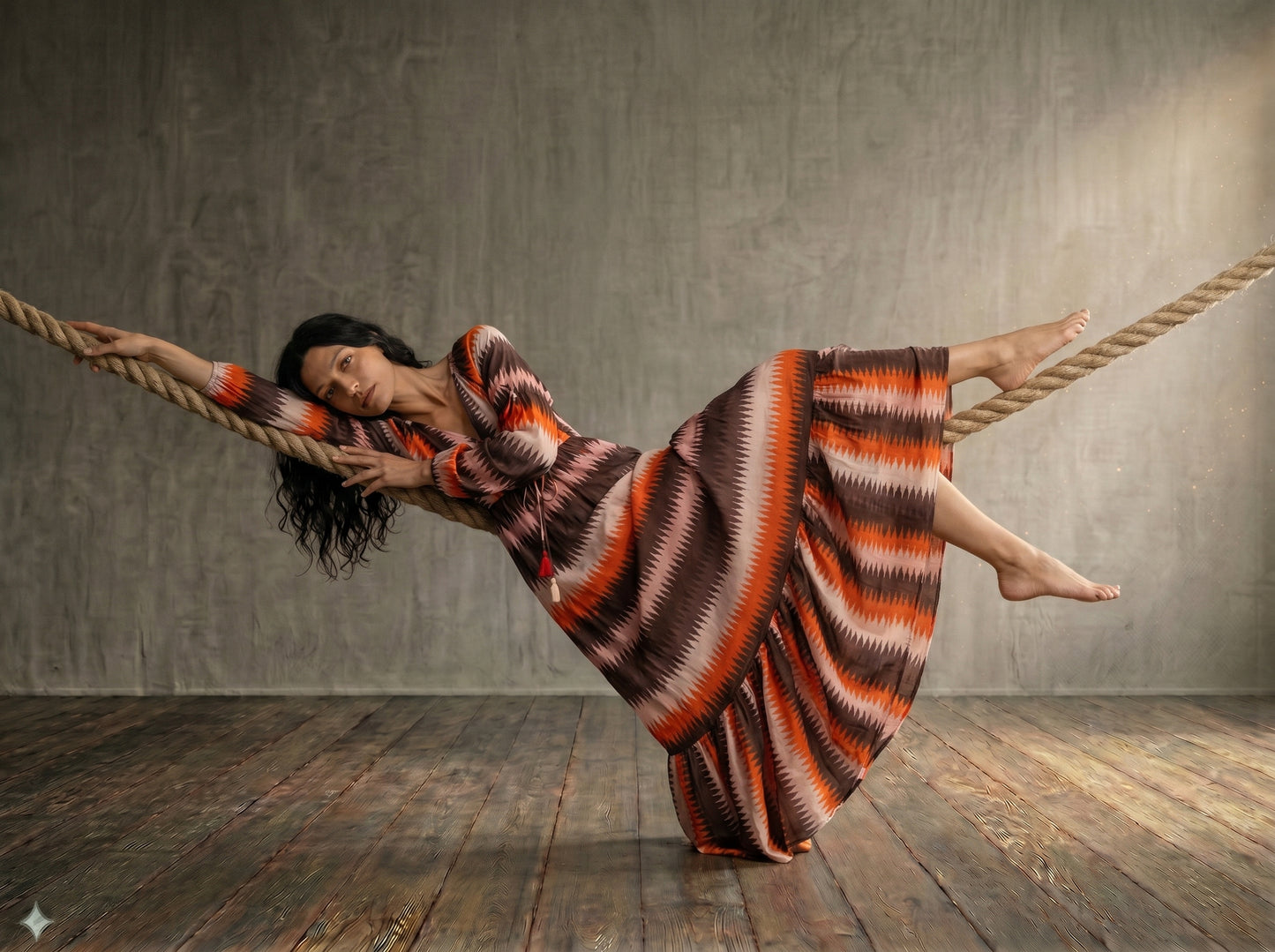 Ikat Flame Dress by Yashu e Prem