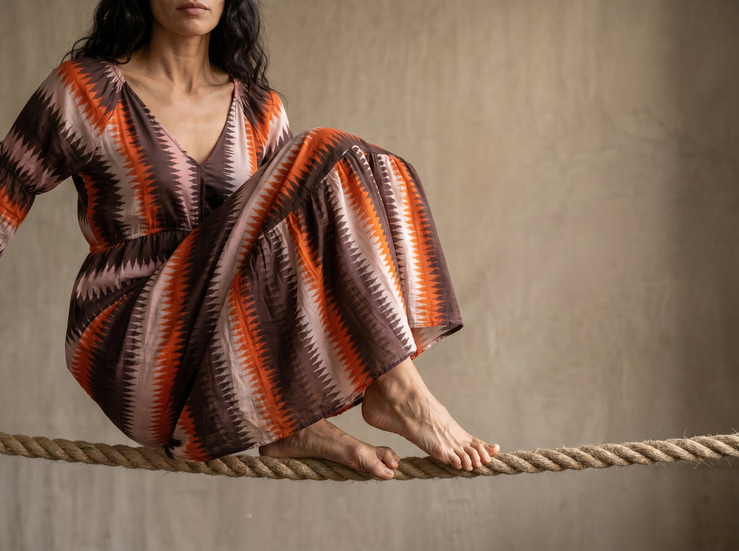 Ikat Flame Dress by Yashu e Prem